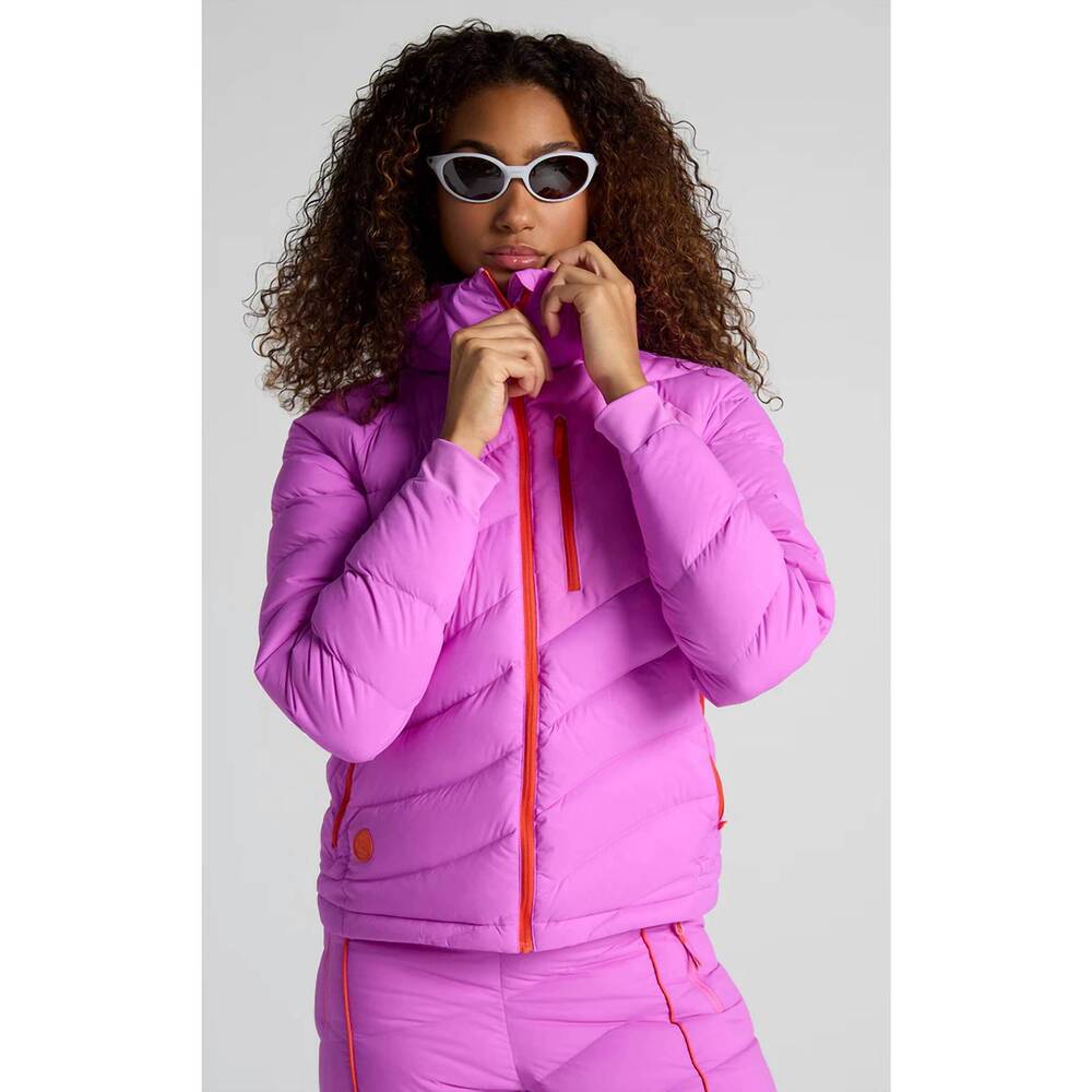 NEW SENIQ wild puff packable down hoodie jacket in starburst - Picture 3 of 3